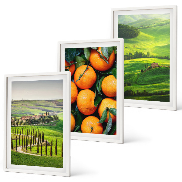 Cadre photo mural Paysage de campagne italienne oranges