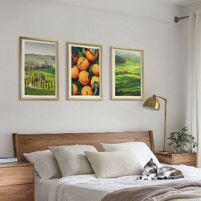 Cadre photo mural Paysage de campagne italienne oranges