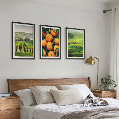 Cadre photo mural Paysage de campagne italienne oranges