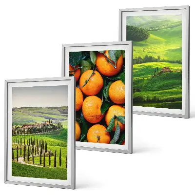Cadre photo mural paysage de campagne italienne aux tons orangés