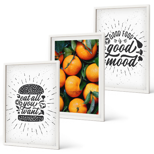 Cadre photo mural Cuisine des oranges juteuses