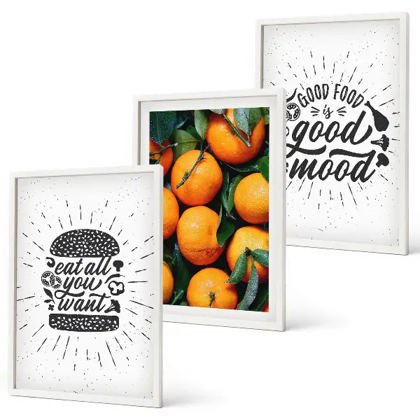 Cadre photo mural représentant une cuisine avec des oranges juteuses