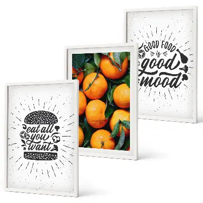 Cadre photo mural représentant une cuisine avec des oranges juteuses