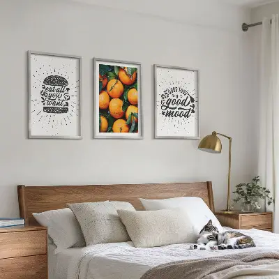 Cadre photo mural représentant une cuisine avec des oranges juteuses