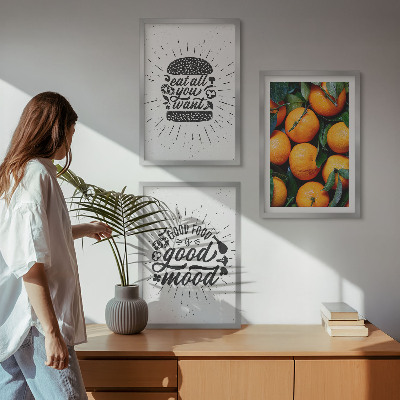 Cadre photo mural Cuisine des oranges juteuses