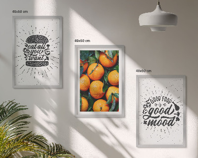 Cadre photo mural Cuisine des oranges juteuses