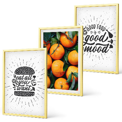 Cadre photo mural Cuisine des oranges juteuses