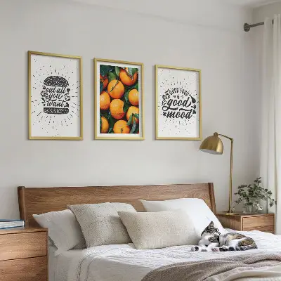 Cadre photo mural représentant une cuisine avec des oranges juteuses