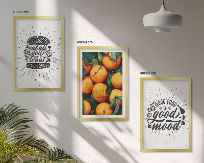 Cadre photo mural Cuisine des oranges juteuses