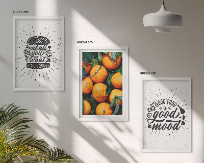 Cadre photo mural Cuisine des oranges juteuses