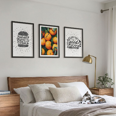 Cadre photo mural Cuisine des oranges juteuses