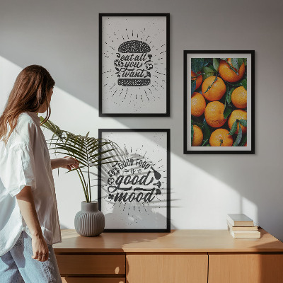 Cadre photo mural Cuisine des oranges juteuses