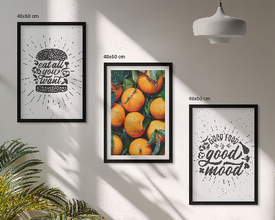 Cadre photo mural Cuisine des oranges juteuses