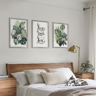 Cadre photo mural Les plantes à feuilles vivent, rient, aiment