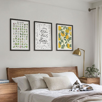 Cadre photo mural Herbes aromatiques de cuisine au citron peint