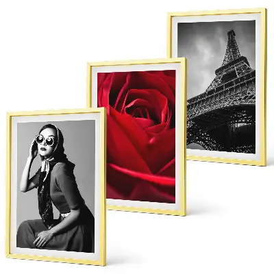 Cadre photo mural représentant une Parisienne avec des lunettes Eiffel
