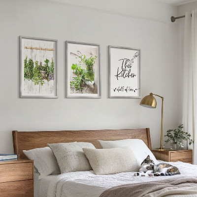 Cadre photo mural Thème de cuisine aux herbes séchées