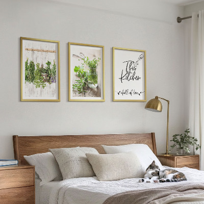 Cadre photo mural Thème de cuisine aux herbes séchées