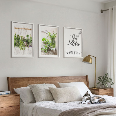 Cadre photo mural Thème de cuisine aux herbes séchées