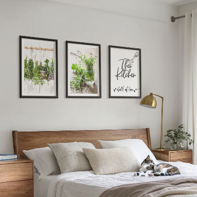 Cadre photo mural Thème de cuisine aux herbes séchées