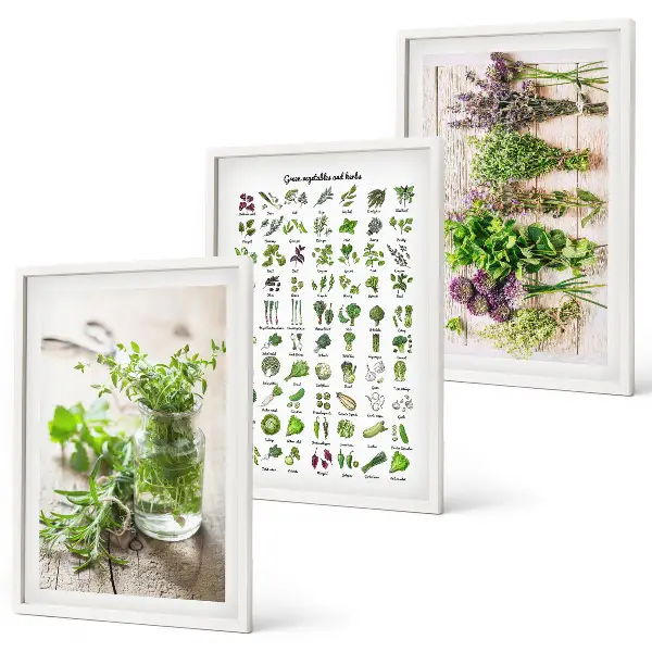 Herbes séchées pour la cuisine cadre photo mural