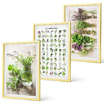 Herbes séchées pour la cuisine cadre photo mural