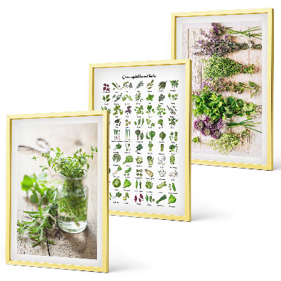 Cadre photo mural Herbes séchées pour la cuisine