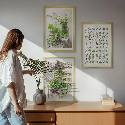 Herbes séchées pour la cuisine cadre photo mural