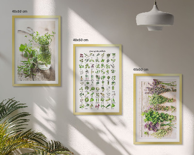 Cadre photo mural Herbes séchées pour la cuisine