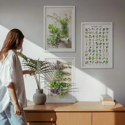 Herbes séchées pour la cuisine cadre photo mural