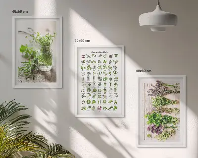 Herbes séchées pour la cuisine cadre photo mural