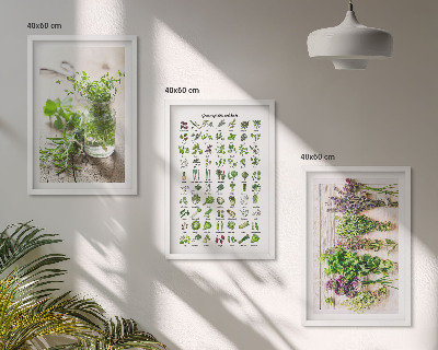 Cadre photo mural Herbes séchées pour la cuisine