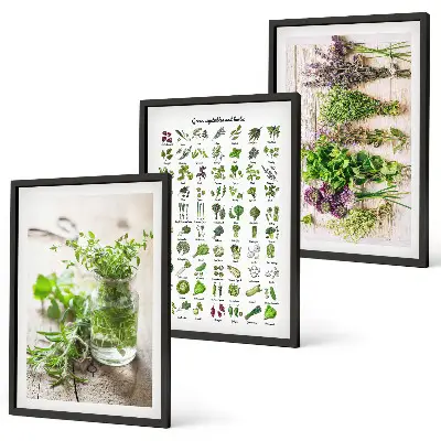 Herbes séchées pour la cuisine cadre photo mural