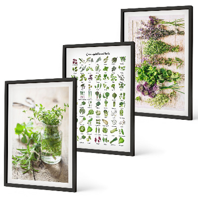Cadre photo mural Herbes séchées pour la cuisine