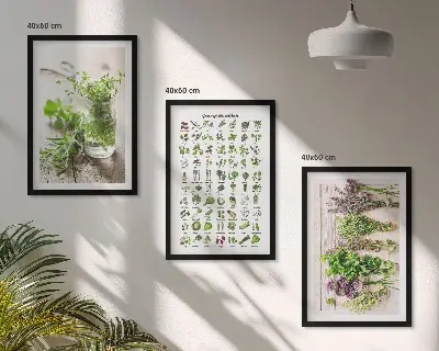 Herbes séchées pour la cuisine cadre photo mural
