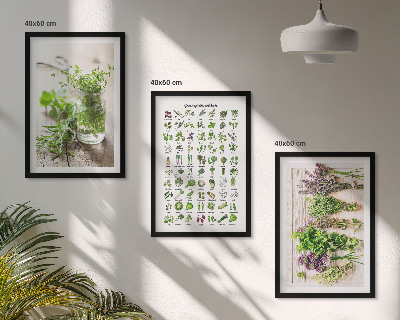 Cadre photo mural Herbes séchées pour la cuisine
