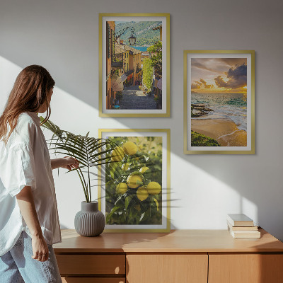 Cadre photo mural Rues, mer, plage, agrumes