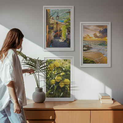 Cadre photo mural Rues, mer, plage, agrumes
