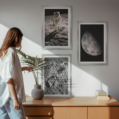 Cadre photo mural Photo de l'astronaute sur la Lune