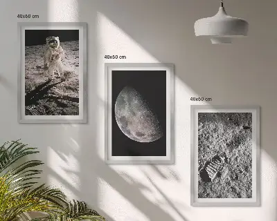 Cadre photo mural représentant un astronaute sur la Lune