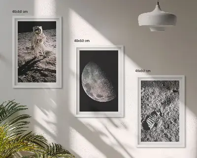 Cadre photo mural représentant un astronaute sur la Lune