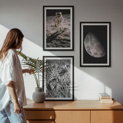 Cadre photo mural Photo de l'astronaute sur la Lune