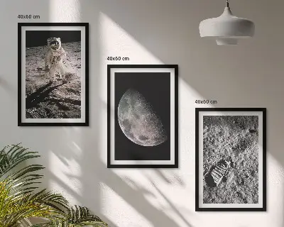 Cadre photo mural représentant un astronaute sur la Lune