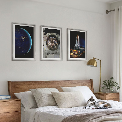 Cadre photo mural Fusée astronaute de l'espace Terre