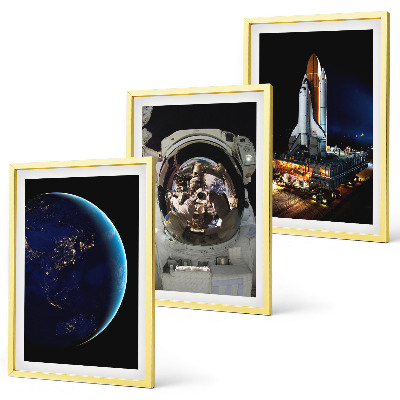 Cadre photo mural Fusée astronaute de l'espace Terre
