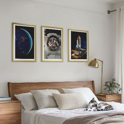 Cadre photo mural Fusée astronaute de l'espace Terre