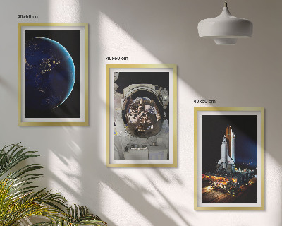 Cadre photo mural Fusée astronaute de l'espace Terre
