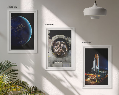 Cadre photo mural Fusée astronaute de l'espace Terre