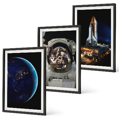 Cadre photo mural Fusée astronaute de l'espace Terre