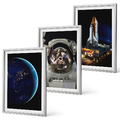 Cadre photo mural Fusée astronaute de l'espace Terre